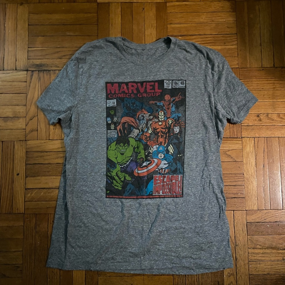 Vintage Marvel Avengers Comic Book T-Shirt In Grey 🤍💫